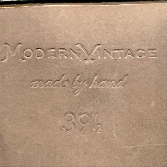 Modern Vintage Lucille Bronze Metallic Leather Burnished Ankle Boots Womens 39.5 - Picture 11 of 12